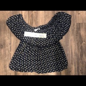 Smocked floral blouse